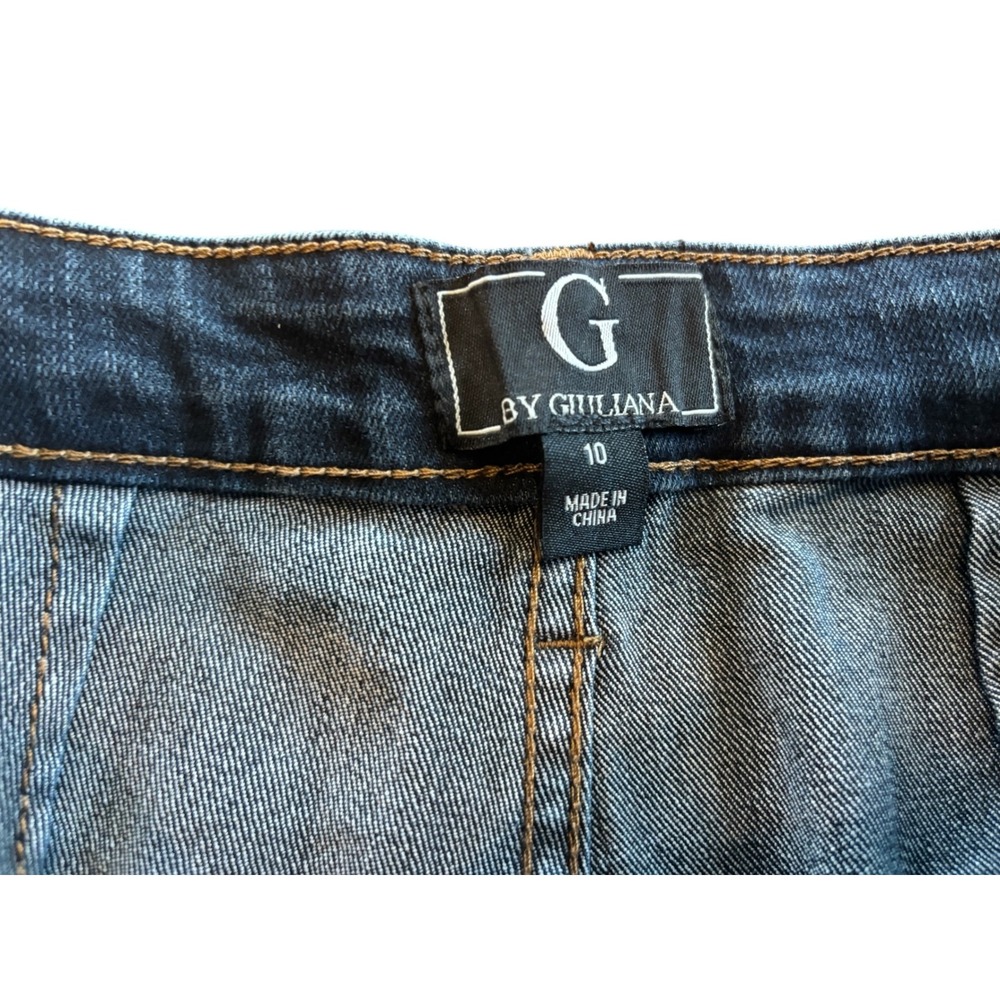Wide Leg Jeans G By Giuliana Denim Flare 70s Style Blue Women's Size 10 - Picture 4 of 7